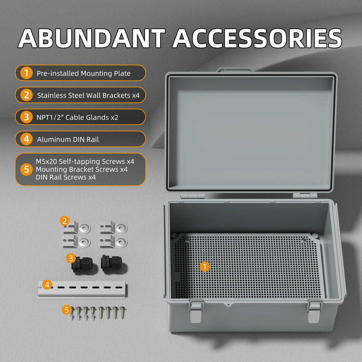 Joinfworld enclosure shows wall-mount brackets for secure outdoor installation.