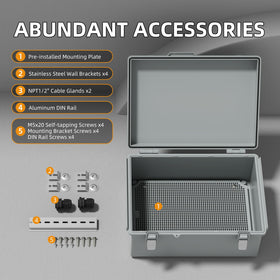 Joinfworld enclosure shows wall-mount brackets for secure outdoor installation.