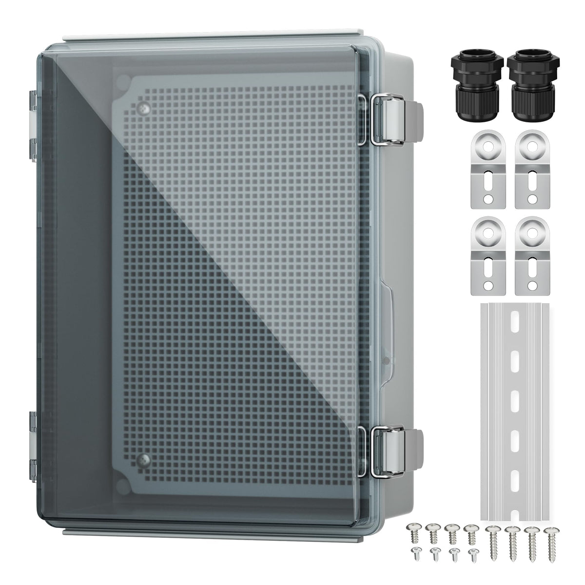 Joinfworld lockable outdoor box front view with rugged weatherproof enclosure.
