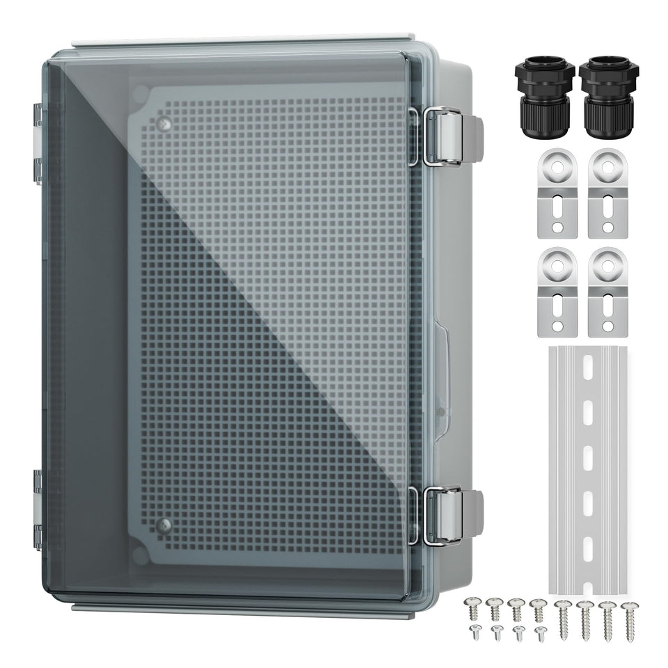 Joinfworld lockable outdoor box front view with rugged weatherproof enclosure.