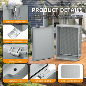 Joinfworld NEMA 4 enclosure with cable glands enables sealed wiring outdoors.