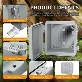 Joinfworld IP67 box with DIN rail demonstrates easy mounting for switches and relays