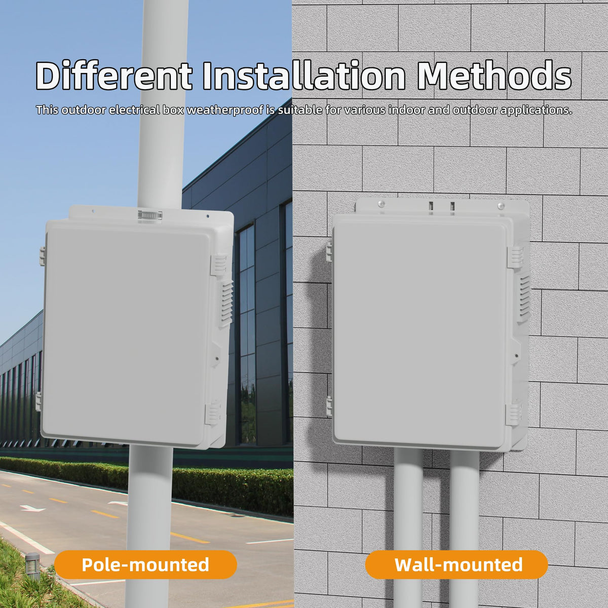 Joinfworld outdoor box pole mount hardware provides flexible mounting options
