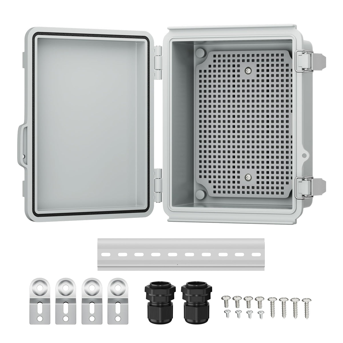 Joinfworld outdoor waterproof enclosure with front view for outdoor wiring projects