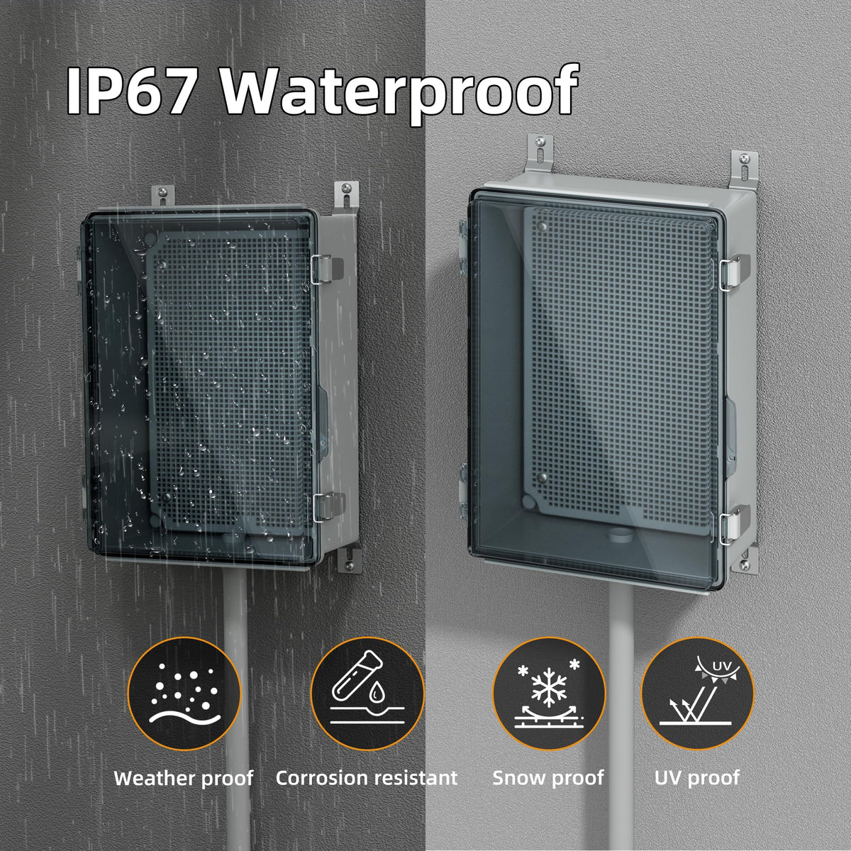 Joinfworld outdoor electrical box wall-mount brackets for secure setup.