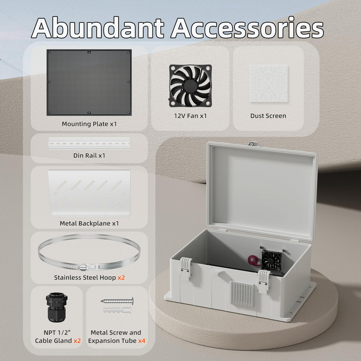 Joinfworld weatherproof box dust screen protects interior from dust intrusion