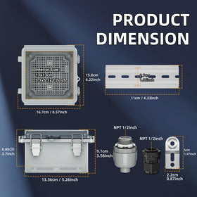 Joinfworld weatherproof box interior with latch close-up emphasizes durable ABS construction