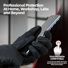 Jointown 8mil nitrile gloves provide strong puncture resistance and chemical barrier.