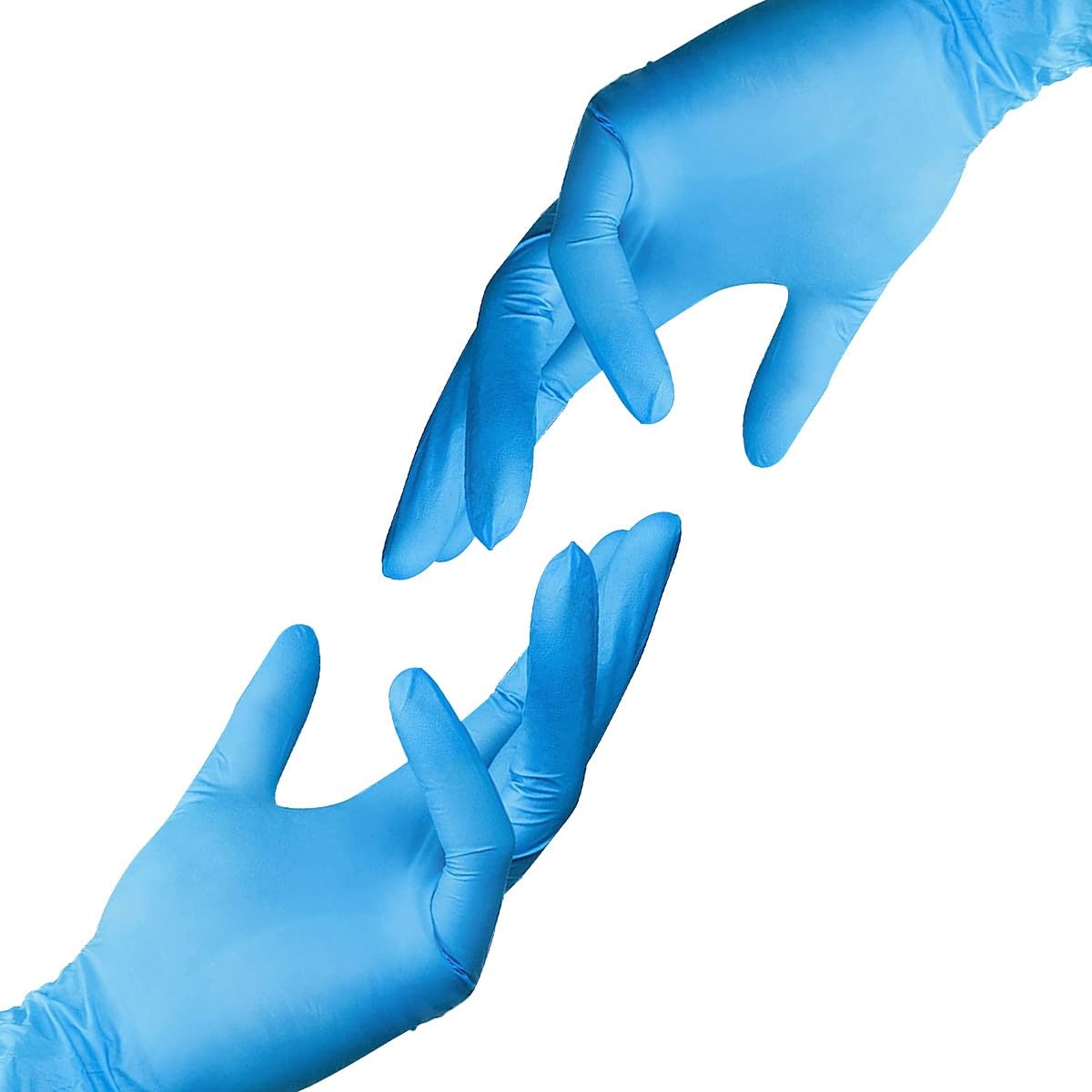 Jointown Basic Vinyl Exam Gloves in blue offer reliable dexterity.