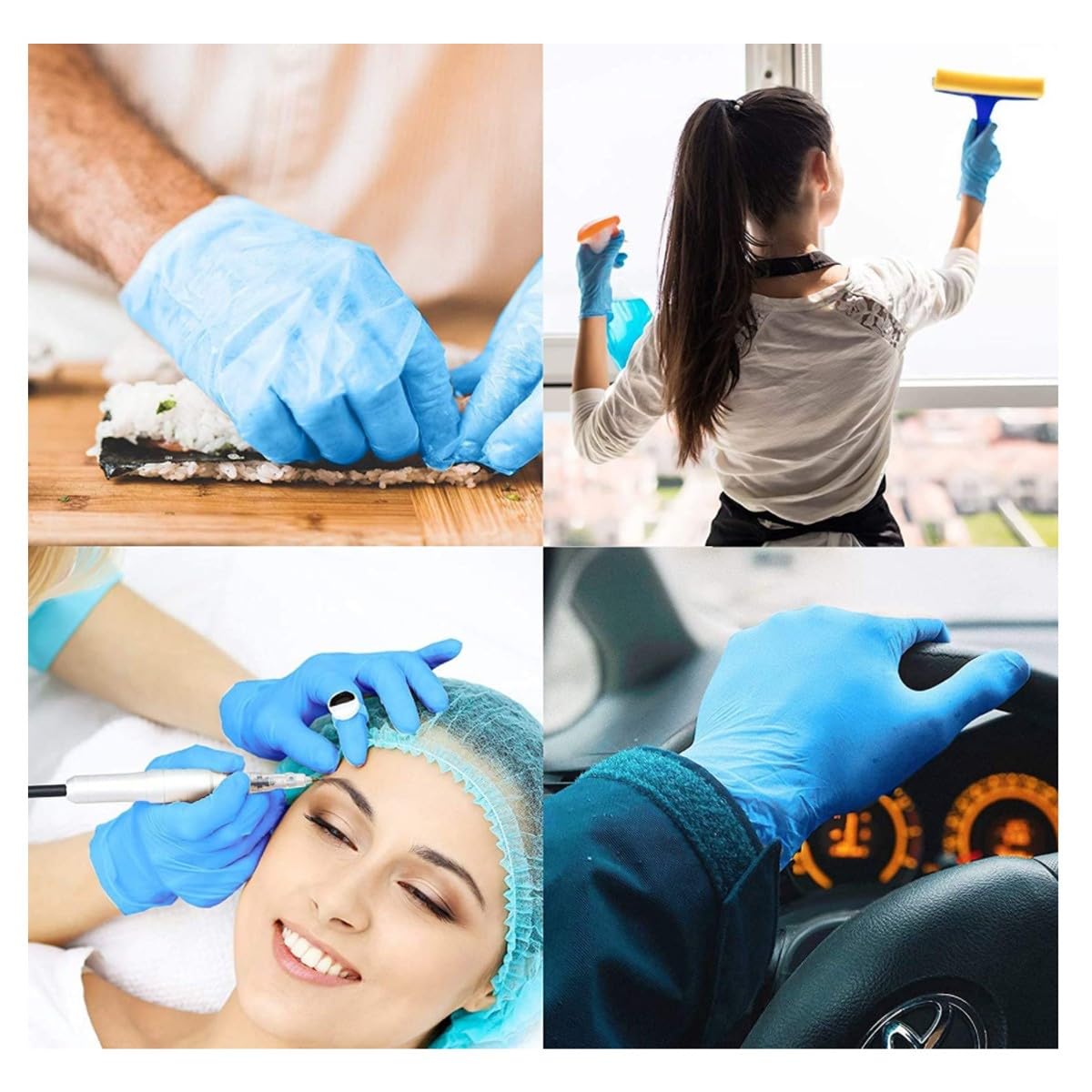 Jointown Basic Vinyl Exam Gloves suitable for lab, kitchen, or home tasks.