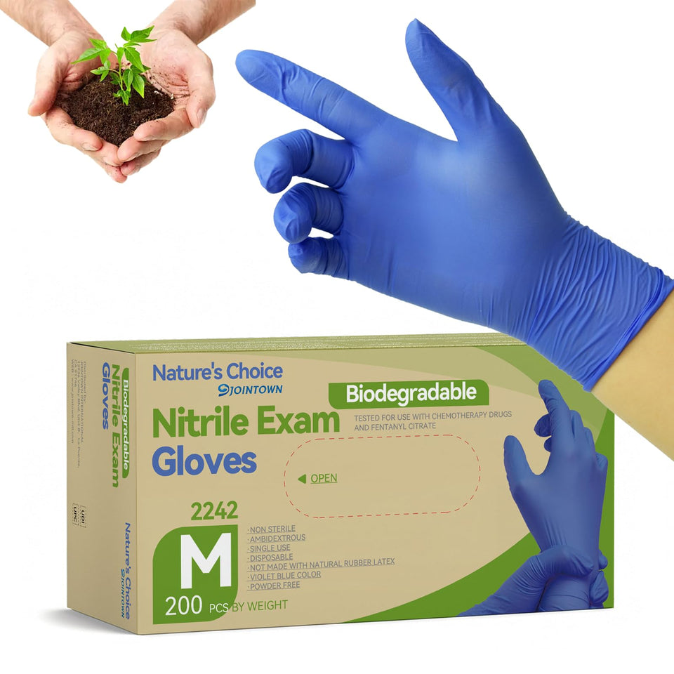 Jointown biodegradable nitrile gloves, eco upgrade for high-volume use.