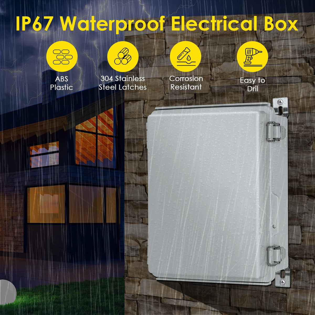 Joisyoya IP67 weatherproof enclosure with DIN rail for rugged outdoor deployments