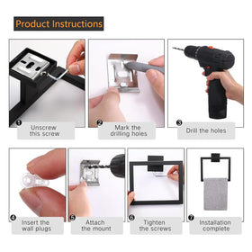 JOPOFI wall-mounted bathroom hardware set for organized space