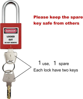 JOJOMARK lockout locks laser-printed numbers aid quick identification and tracking