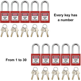 JOJOMARK lockout locks two keys per lock support easy replacement and reduced downtime