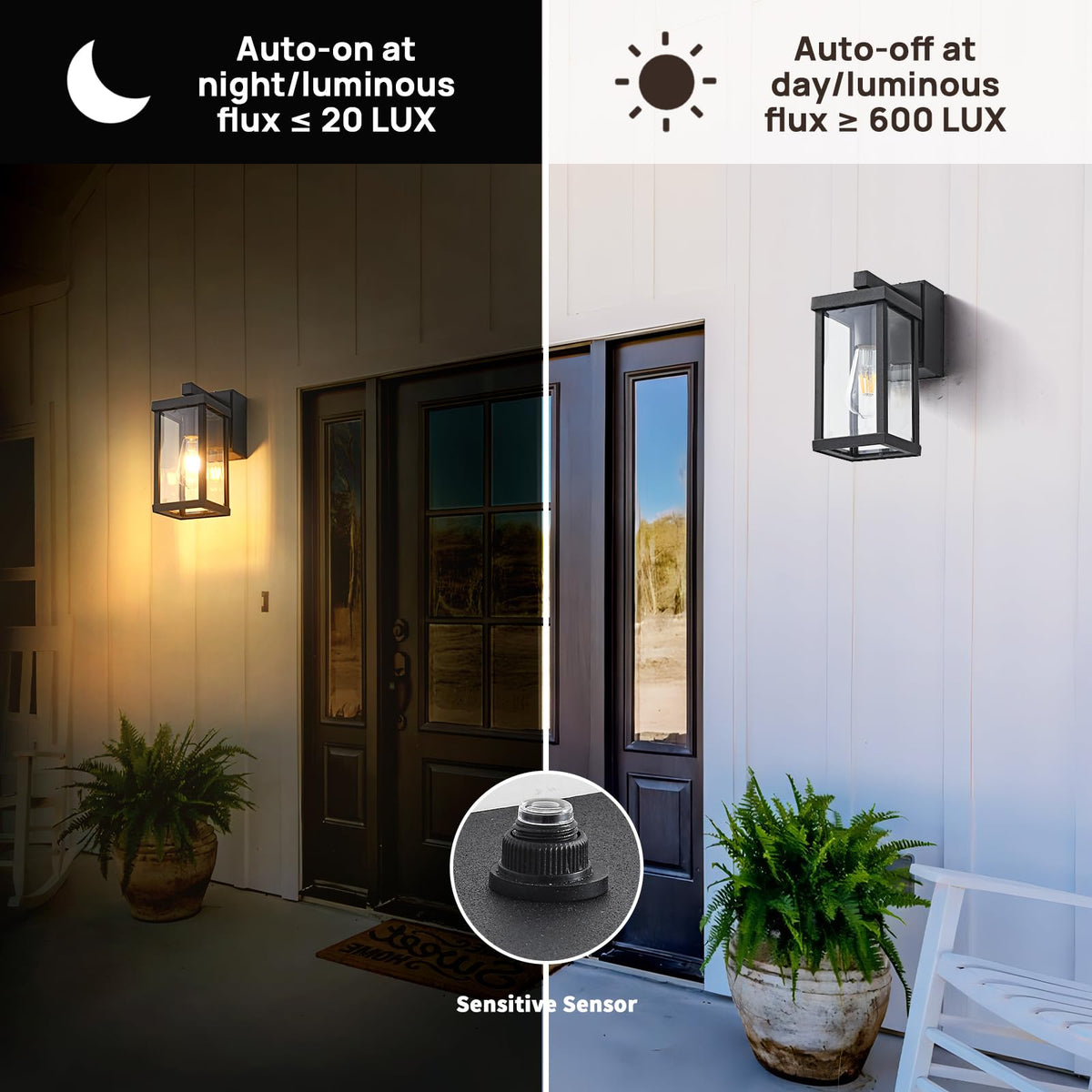 JOKAONOTL weatherproof metal and tempered glass withstands rain.