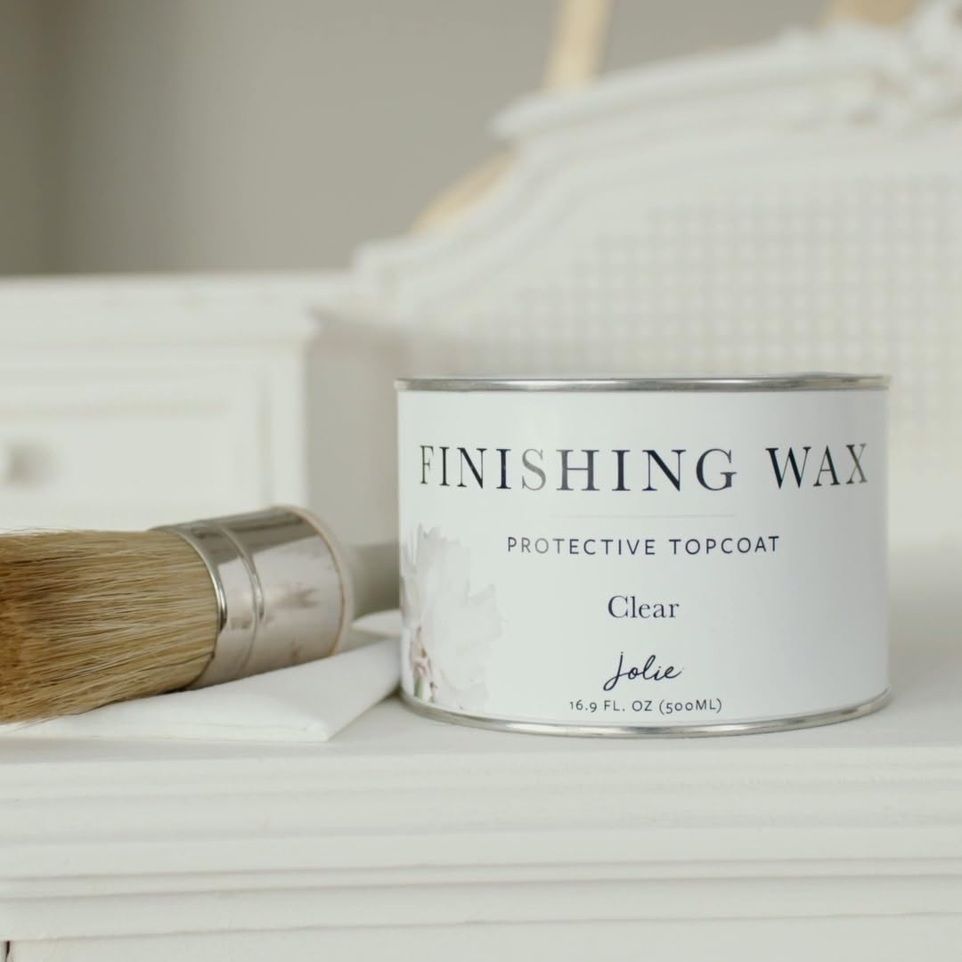 Jolie Clear Finishing Wax matte finish that buffs to subtle sheen.