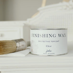 Jolie Clear Finishing Wax matte finish that buffs to subtle sheen.