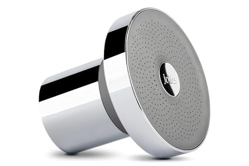 Jolie Filtered Showerhead chrome faceplate close-up showing premium design and finish.
