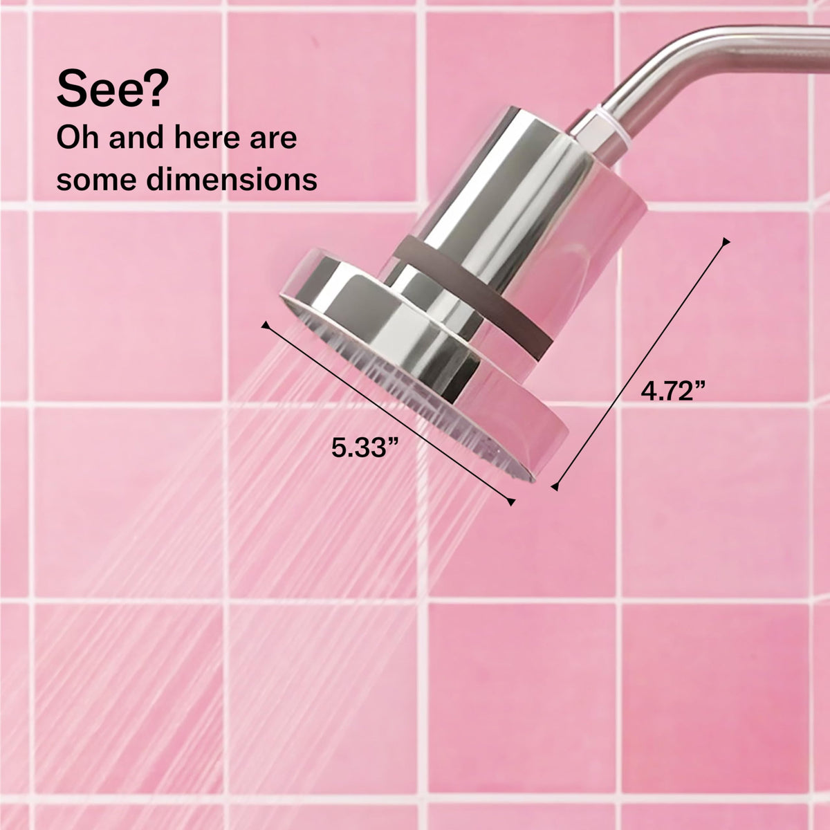 Jolie Filtered Showerhead packaging highlights premium design and easy replacement.