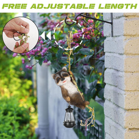 Joliyoou resin raccoon detail shows lifelike texture for porch decor