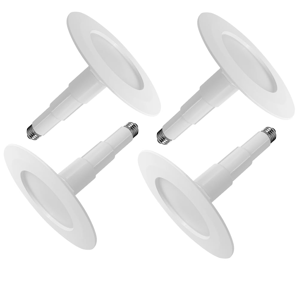 Jolux LED can light with bevel trim close up showing sleek recessed aesthetic and ambient glow