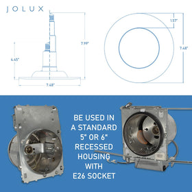 Jolux dimmable range shows smooth 10 to 100 percent dimming without buzz