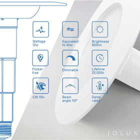 Jolux 5-6 inch can light fits a variety of recessed housings for versatile ceiling lighting