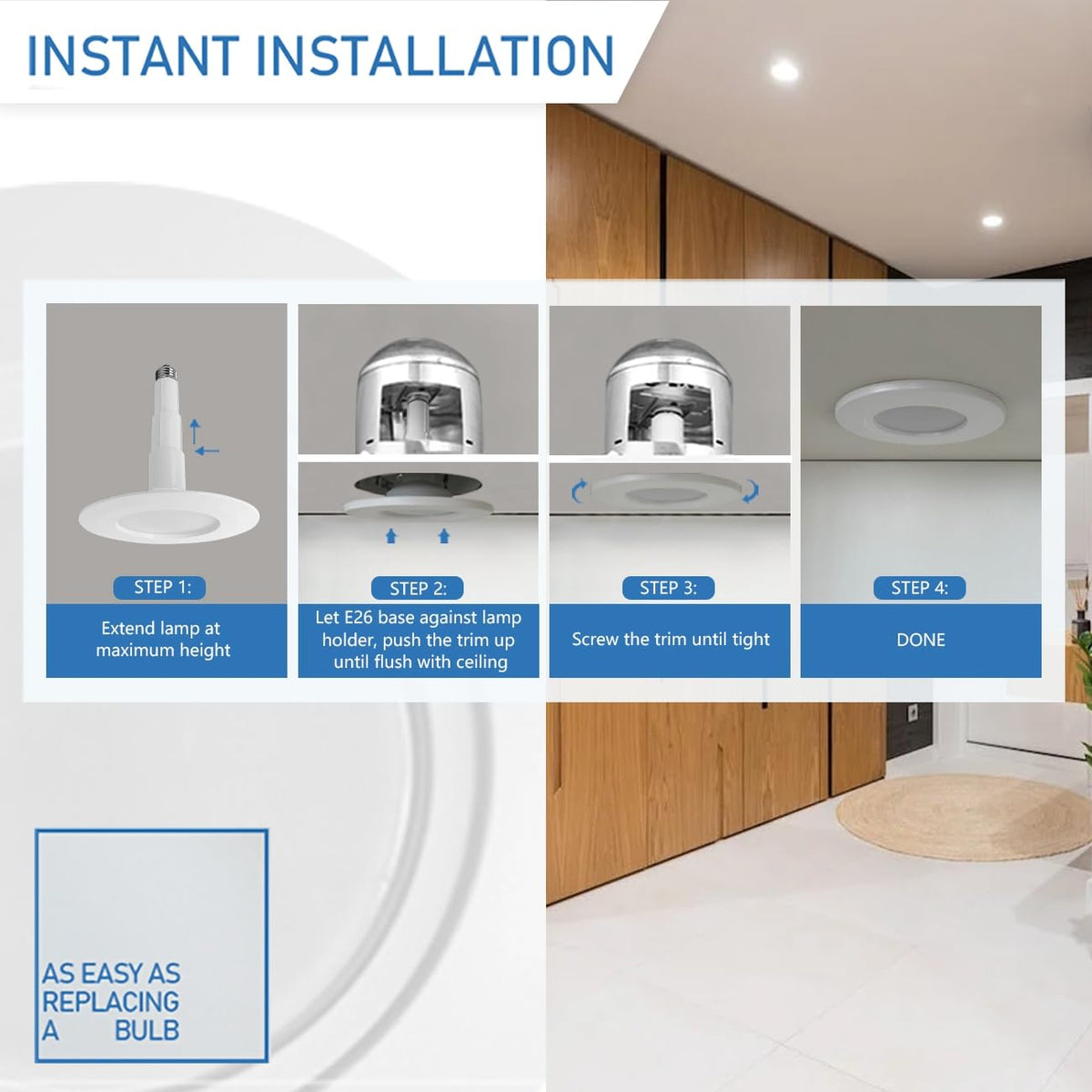 Jolux soft white 2700K 800 lumens for warm inviting living room or kitchen lighting