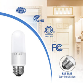 Jolux LED Stick Light Bulbs providing 800 lumens for bright kitchen and workspace lighting