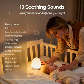 JolyWell baby sound machine included for soothing white noise options.
