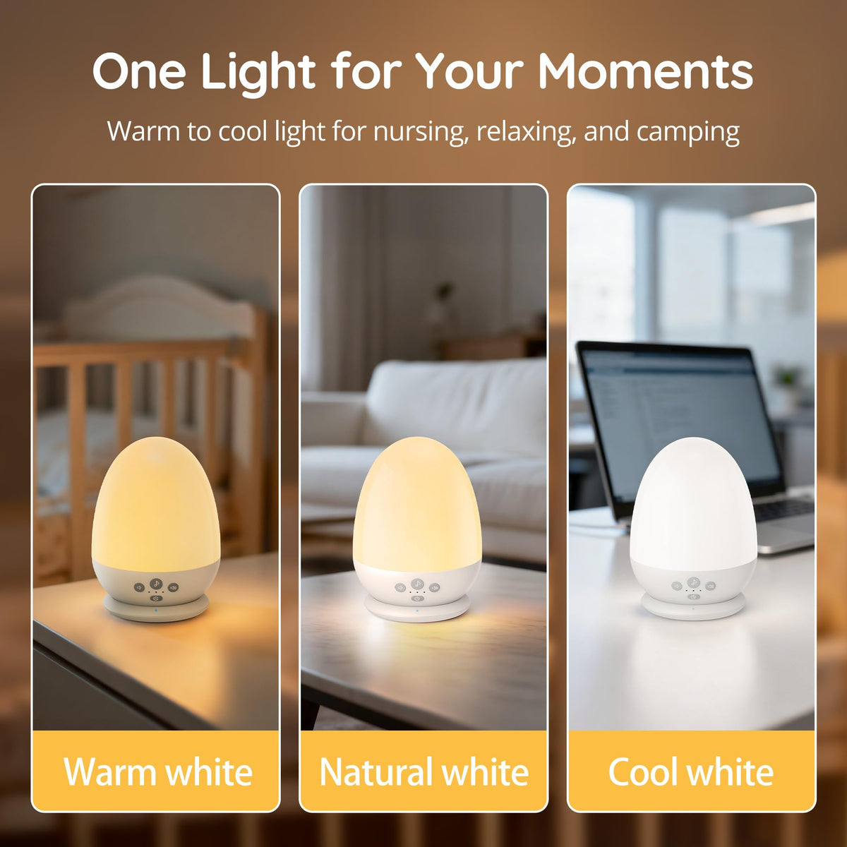 JolyWell eye-caring design reduces glare for comfortable nights.