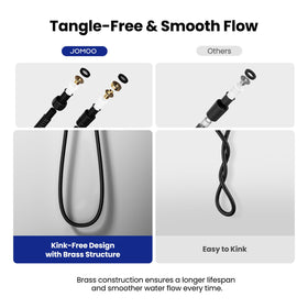 JOMOO built-in filters block debris while maintaining full water pressure