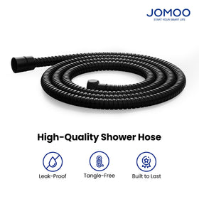 JOMOO shower hose 360 swivel connection prevents tangles for smoother shower movement