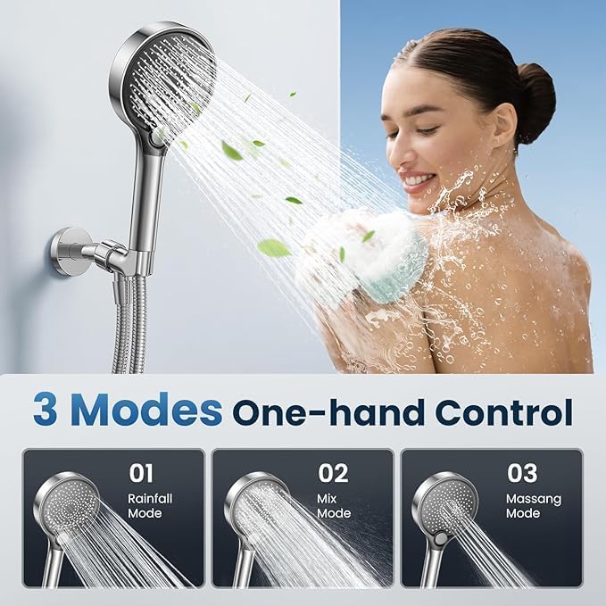 Jomst durable ABS body with stainless steel hose resists humidity and wear.