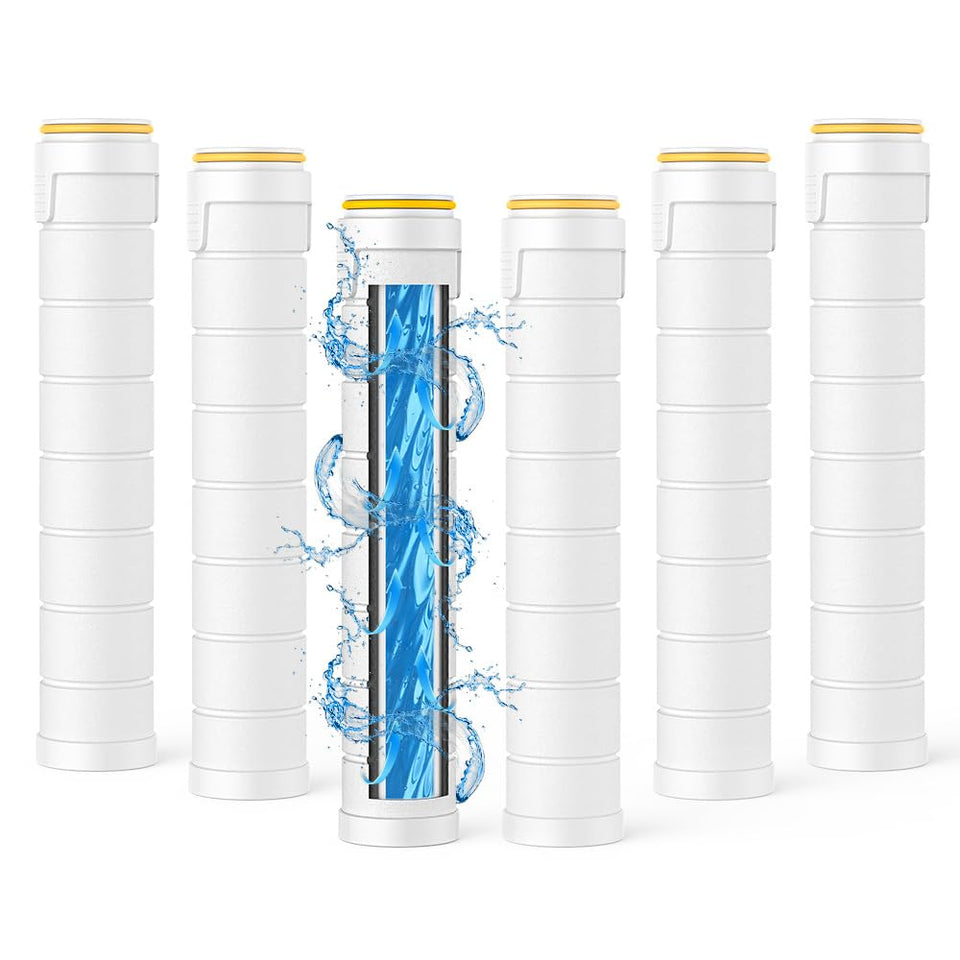 JOMST SP 03A filtered shower head with six-pack cartridges for cleaner shower water.