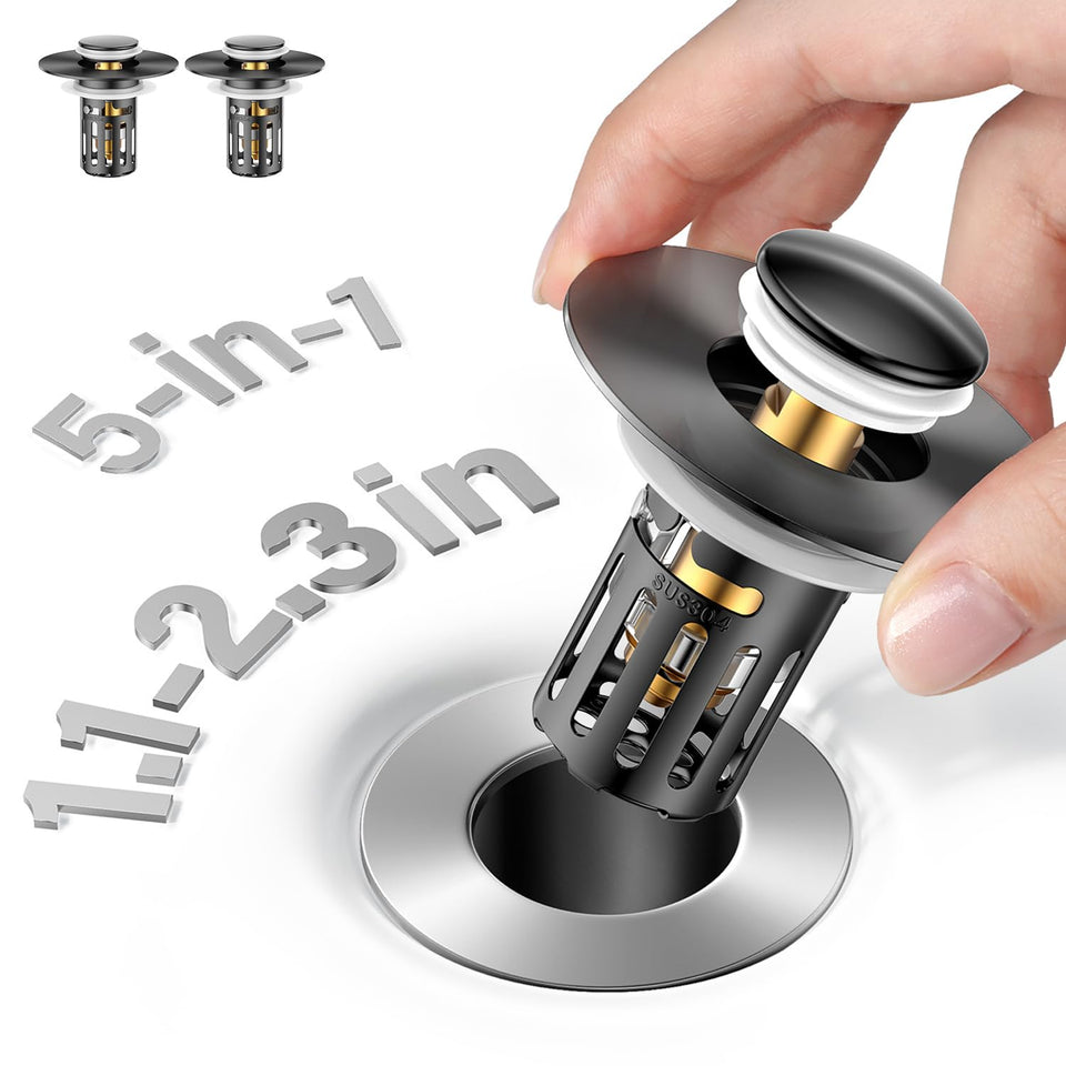JOMSTHOME all-metal bathroom sink stopper shown for durability and long-life use.