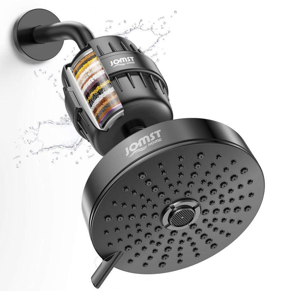 JOMSTHOME filtered shower head combo in package for a quick home upgrade.