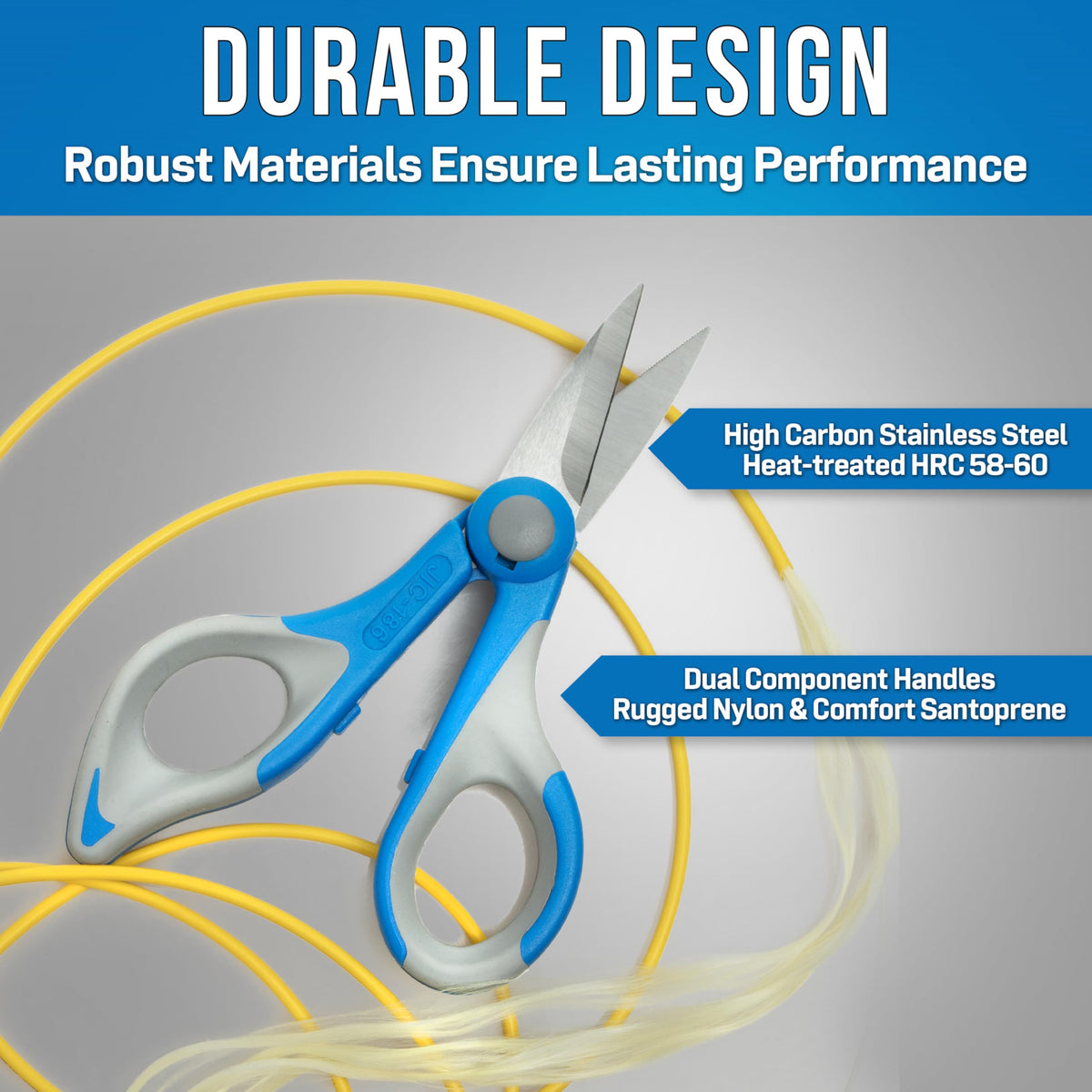 Jonard Tools JIC-186 high-carbon stainless steel blades for durability.