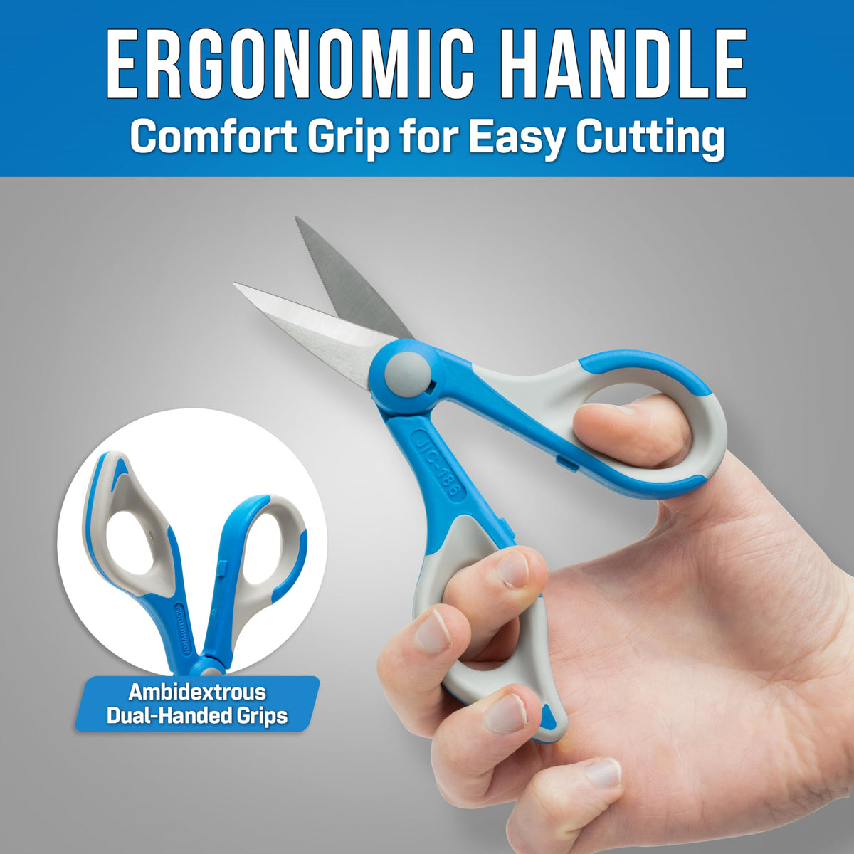 Jonard Tools JIC-186 serrated blade provides secure gripping.