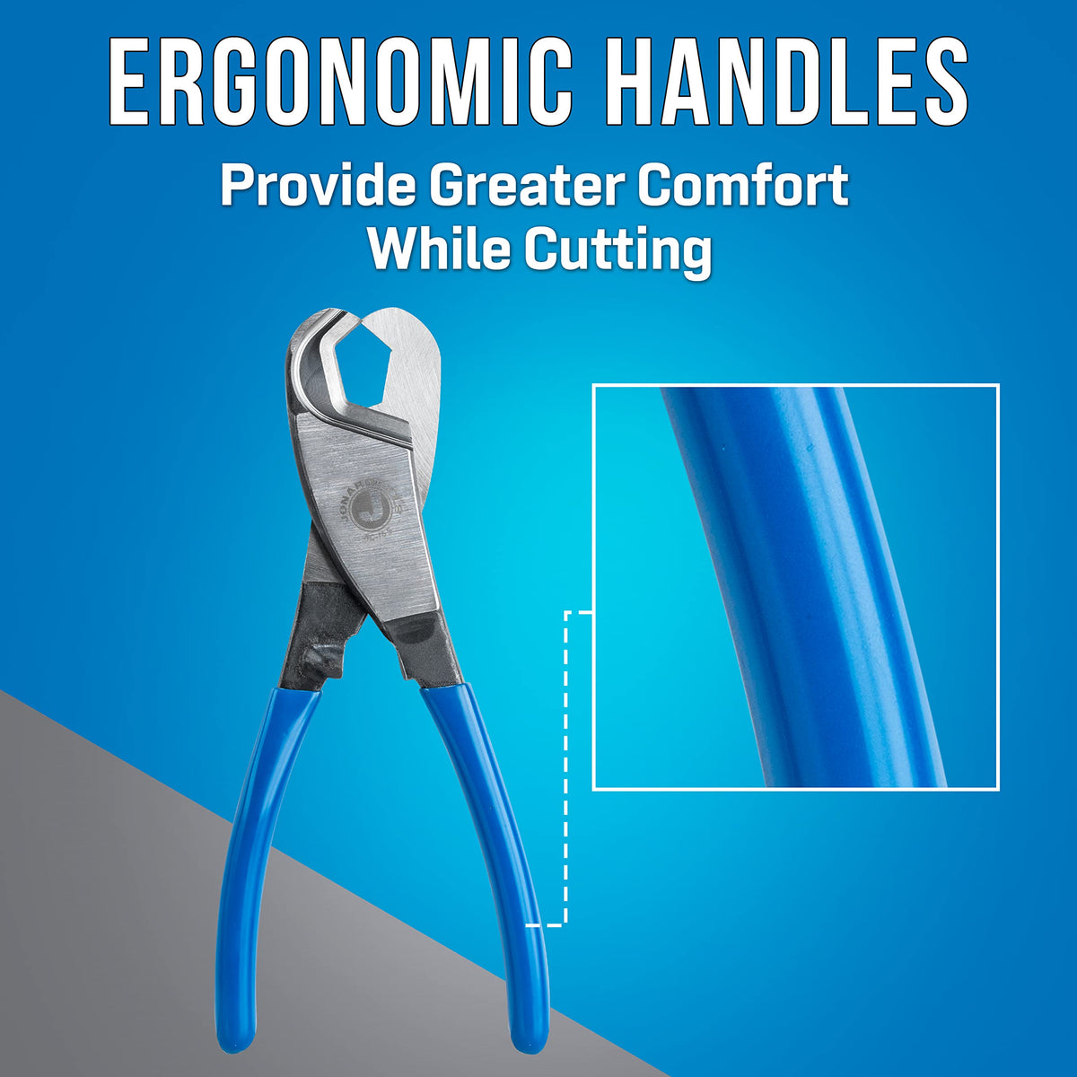 Jonard Tools JIC-755 ergonomic-dipped grip provides comfortable torque during cuts