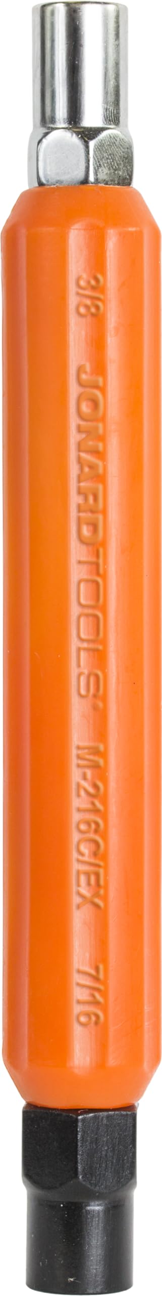 Jonard Tools M-216C/EX ergonomic orange handle for comfortable torque in tight spaces.
