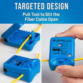 Jonard Tools MS-6 precision grooves show 1.2–3.3 mm compatibility for safe fiber access.