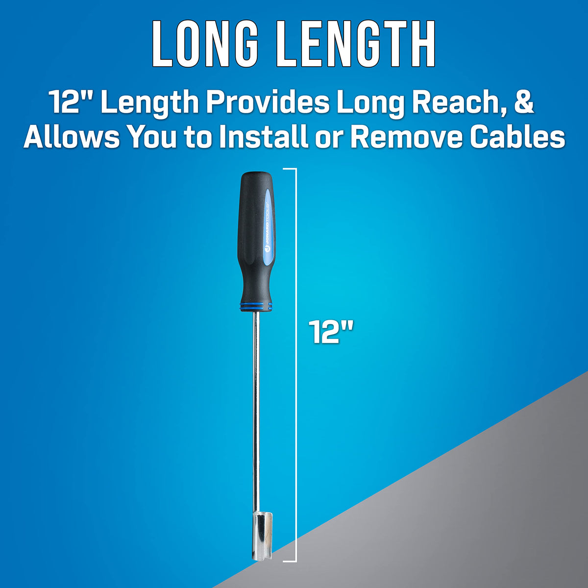 Ergonomic handle on Jonard RBNC-12 reduces fatigue during extended use.