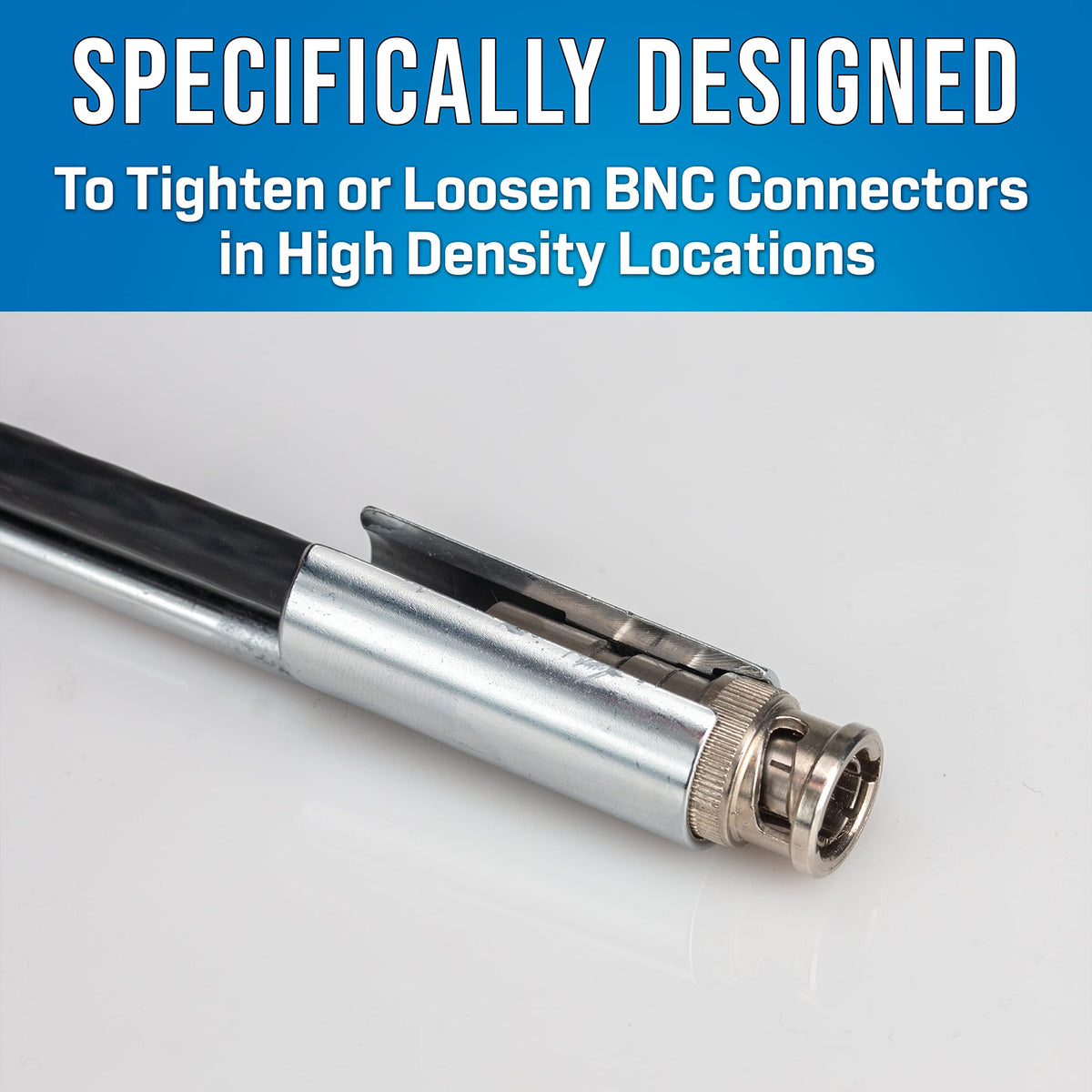RBNC-12 head designed for precise BNC connections during installs and removals.