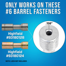 Jonard Tools TTBW-158 plunger in use on 0.158 inch barrel fasteners for water utilities