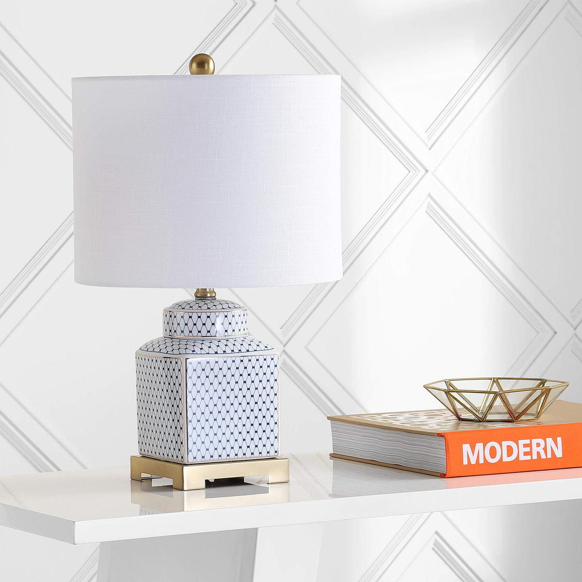 ETL-listed badge on JONATHAN Y lamp signals safety-focused design.