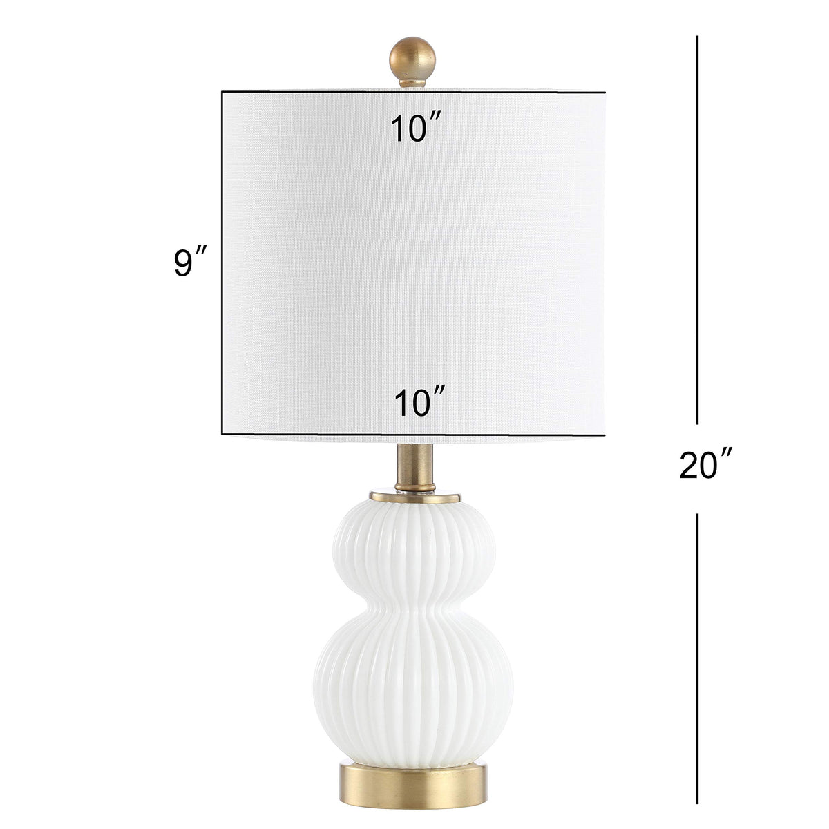 Jonathan Y brass accents highlight premium craftsmanship on a modern bedside lamp