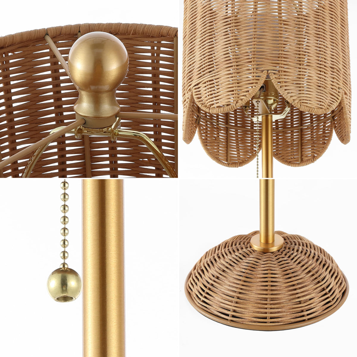 JONATHAN Y silk-wrapped cord adds premium detail.