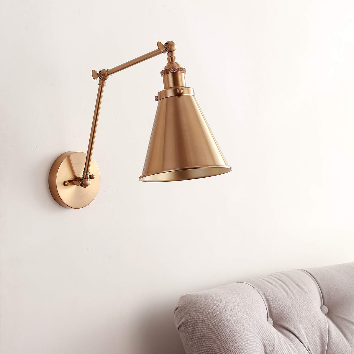 JONATHAN Y classic-industrial wall sconce for modern living spaces